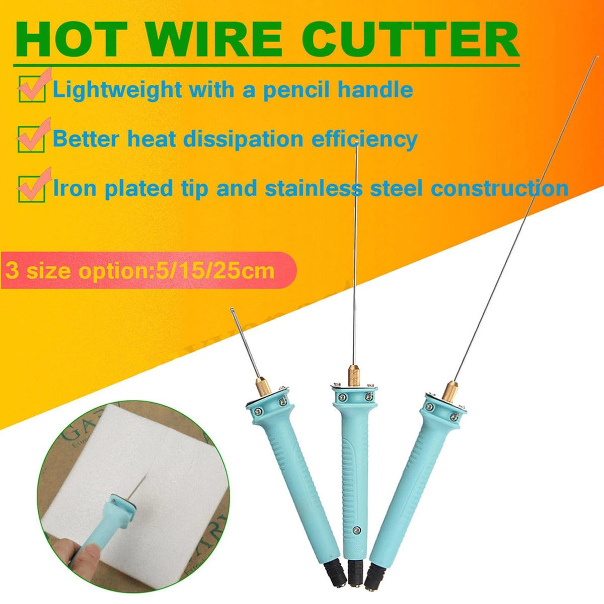 Electric Styrofoam Cutting Knife for (5/15/25cm)