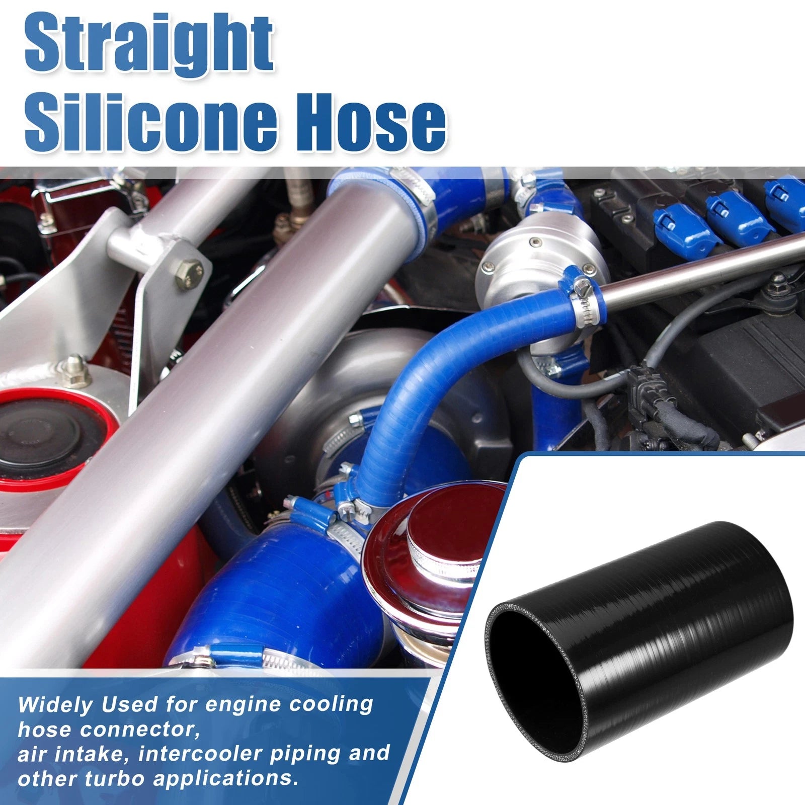 3.25" ID 6" Length Silicone Reducer Hose for Intercooler (1 Pc)