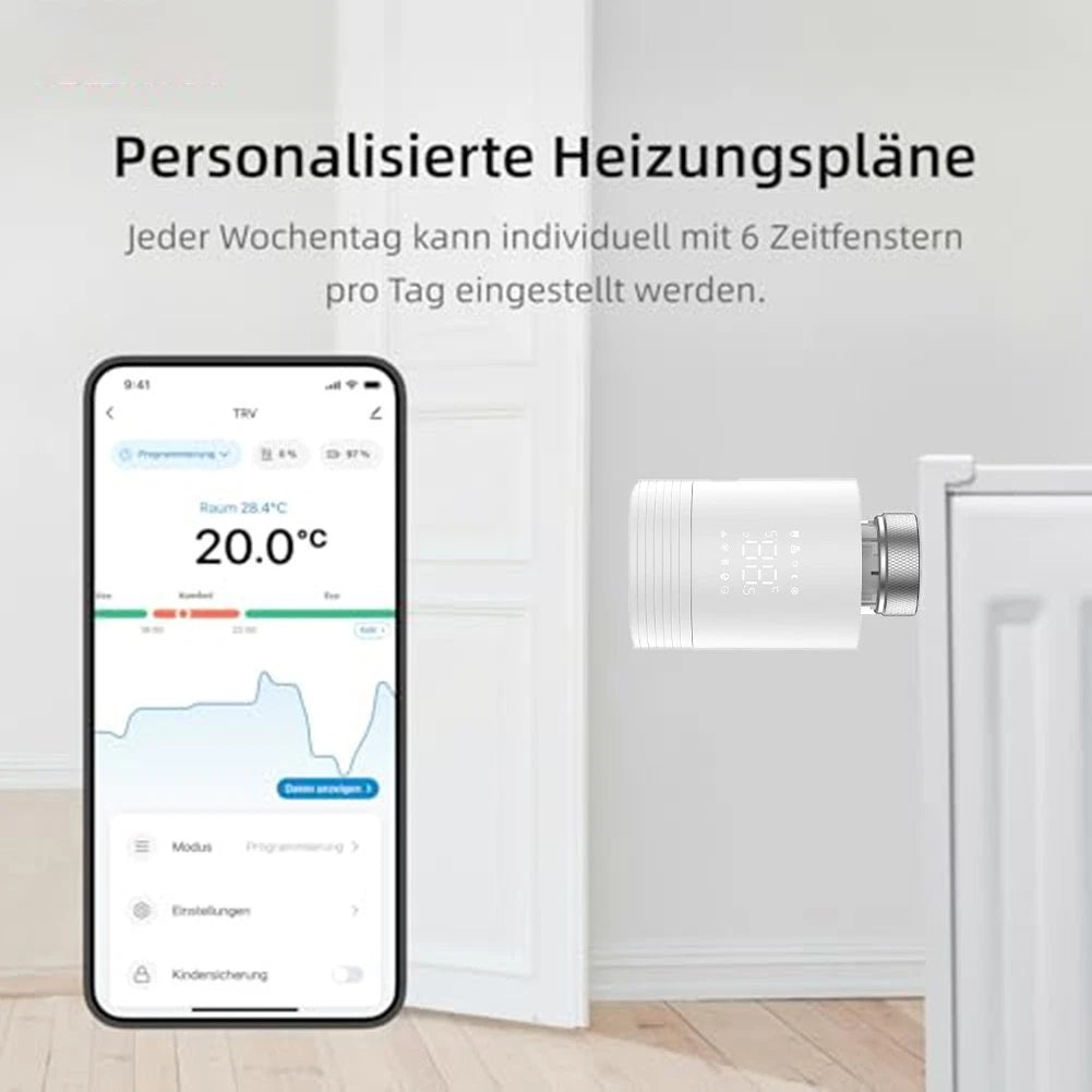 WiFi Radiator Thermostat Smart Control with App and Timer for Home Use