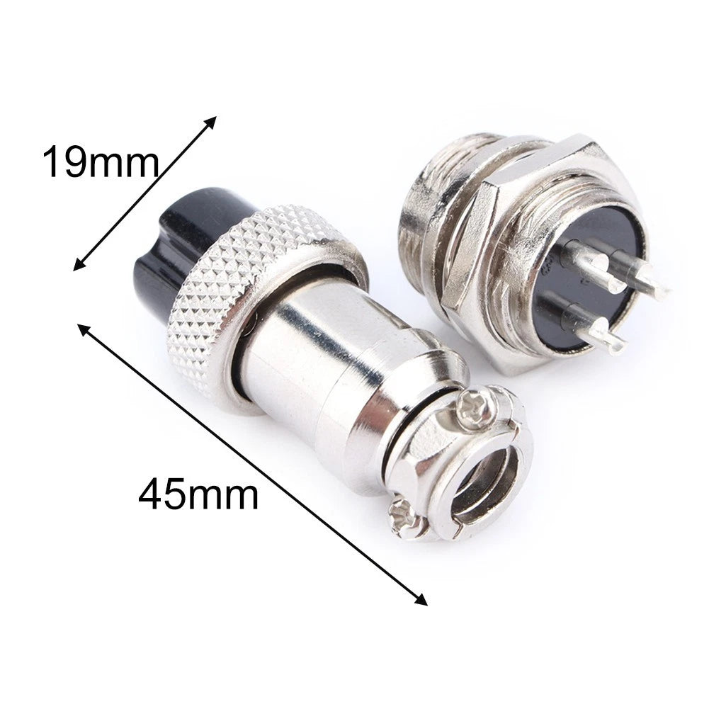 GX16 3 Pin Screw Type Aviation Panel Electrical Connector for Wire Harness