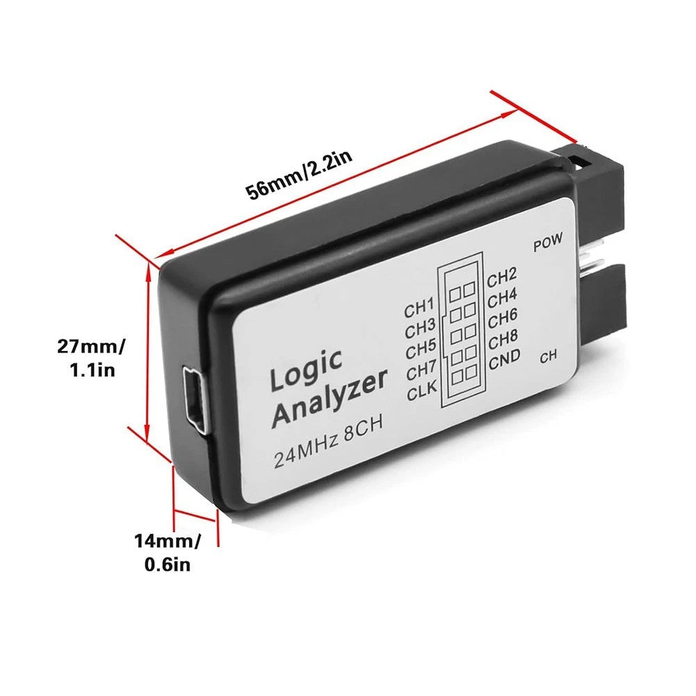 Logic Analyzer Device USB Interface 24MHz for UART IIC SPI