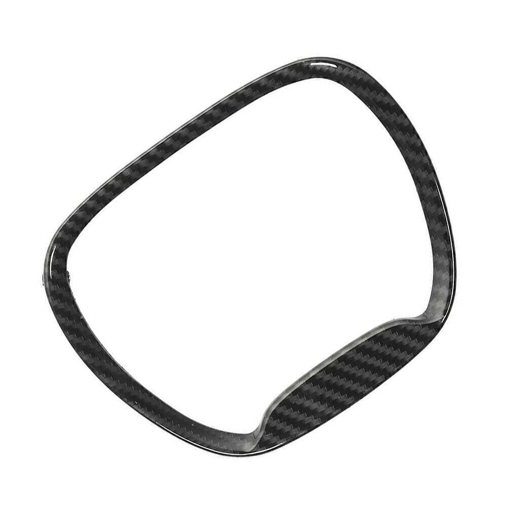 Black Carbon Steering Wheel Center Trim Ring for Dodge Challenger/Charger (2015–2019)