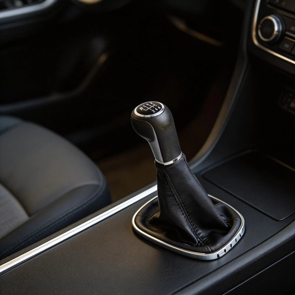 Black Plastic Leather Shift Boot for Opel For Corsa E X15 2014-2019 55496814