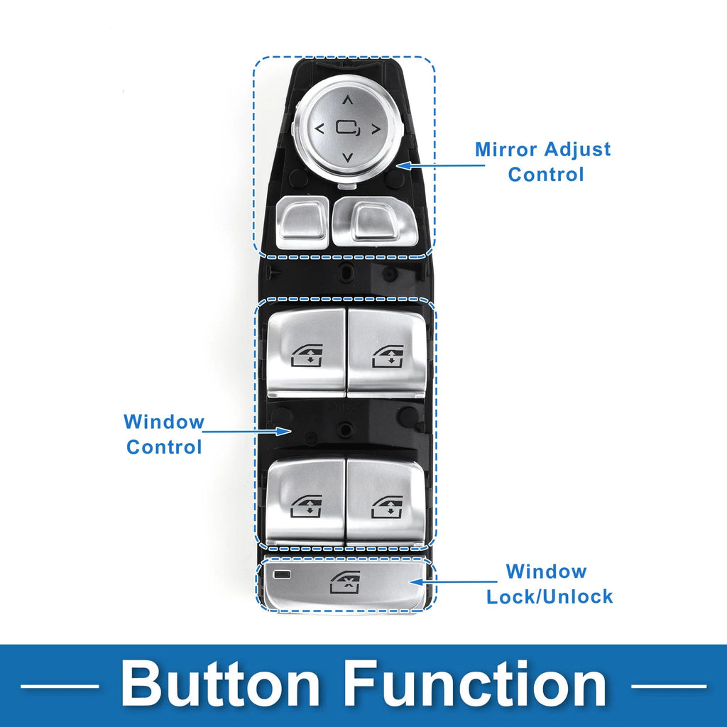 Power Window Switch for BMW G30 5 Series (2015–2020) Front Door Control