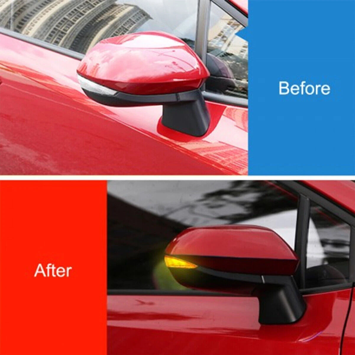 Dynamic LED Side Mirror Turn Signal Light for Toyota Corolla (2019–2021) Pair Smoked