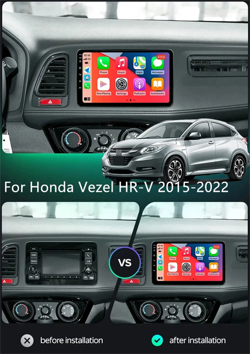 9'' Android Stereo Radio Head Unit for Honda Vezel HR-V (2015–2022)