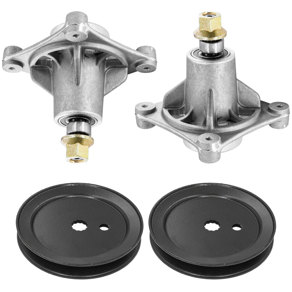 Deck Spindles with 4.8 in Pulley Kit for Hustler Raptor Dash XD (2004–2015)