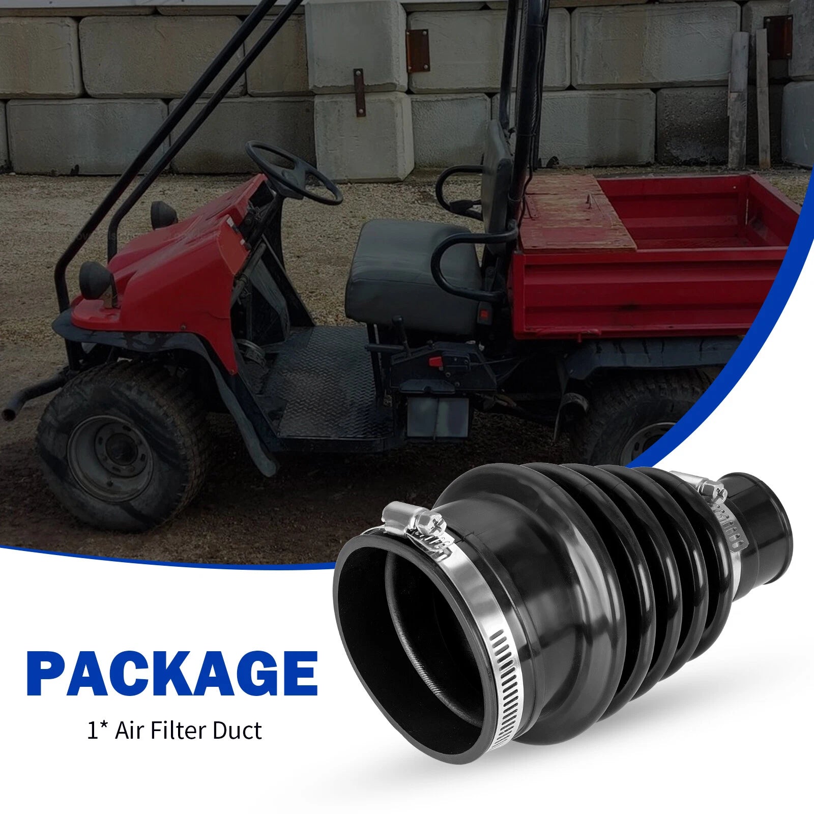 Air Filter Duct w/Clamp 14073-1453 for Kawasaki Mule 500 520 550 (1991–2004)