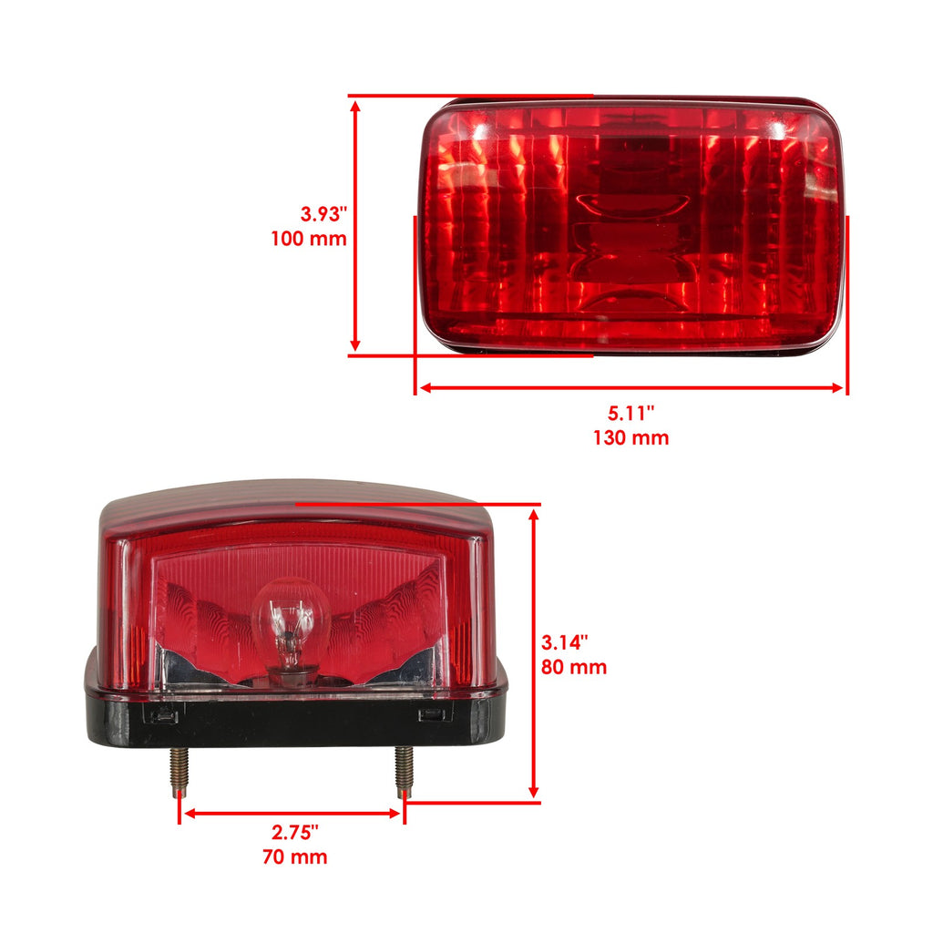 Taillight Assembly Replacement with Bulb for Yamaha Grizzly 350 YFM350F (2007–2014)