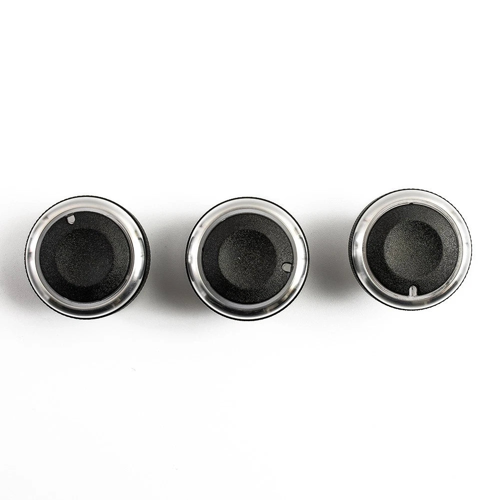 Set of 3 A/C Knob Buttons for Mazda 2 (2007–2014) Black