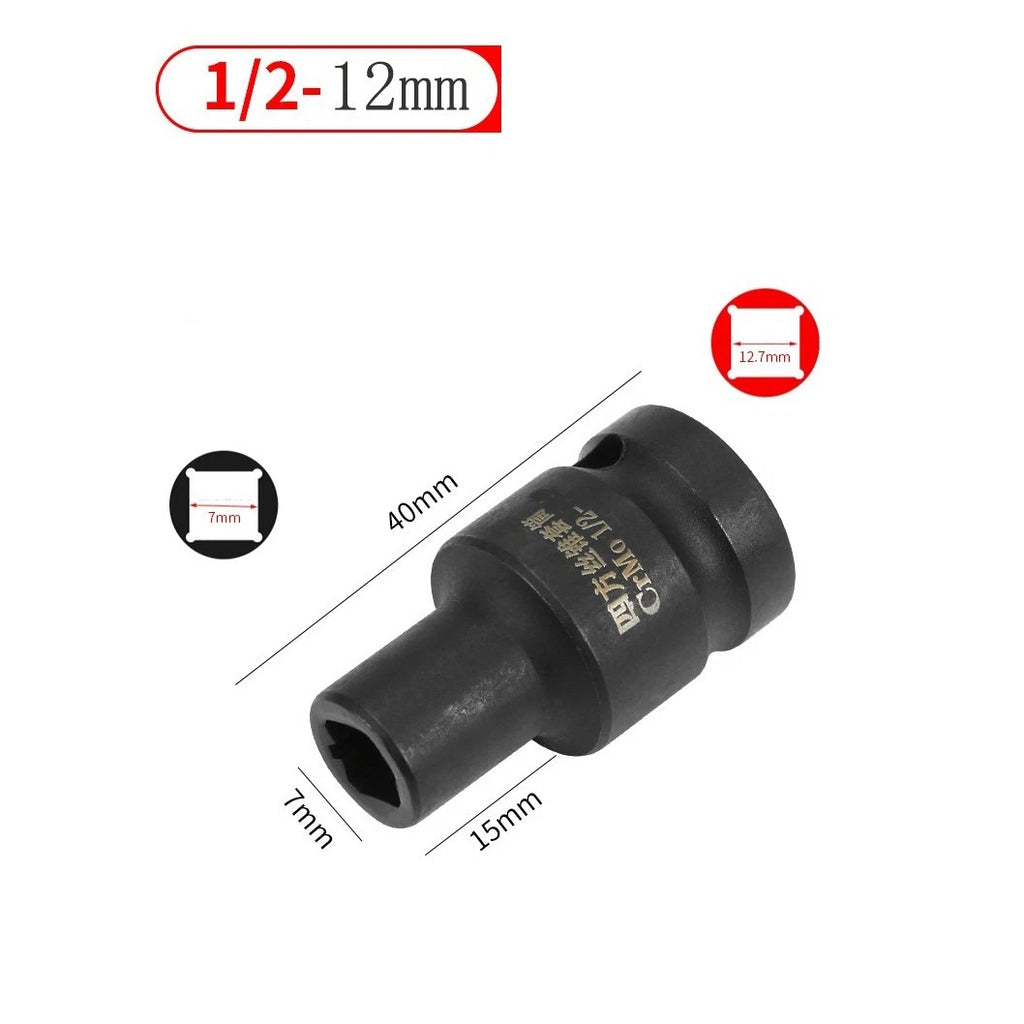 Double Head Square Tap Socket for Pneumatic Ratchet Wrench (M6-M24)