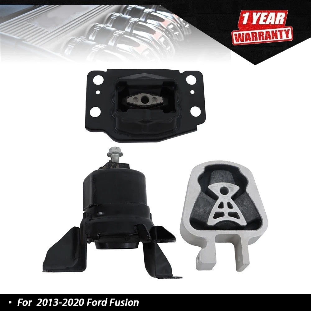 3X Front Engine Torque Strut & Trans Mount Set A5710 for Fusion (2013–2020)