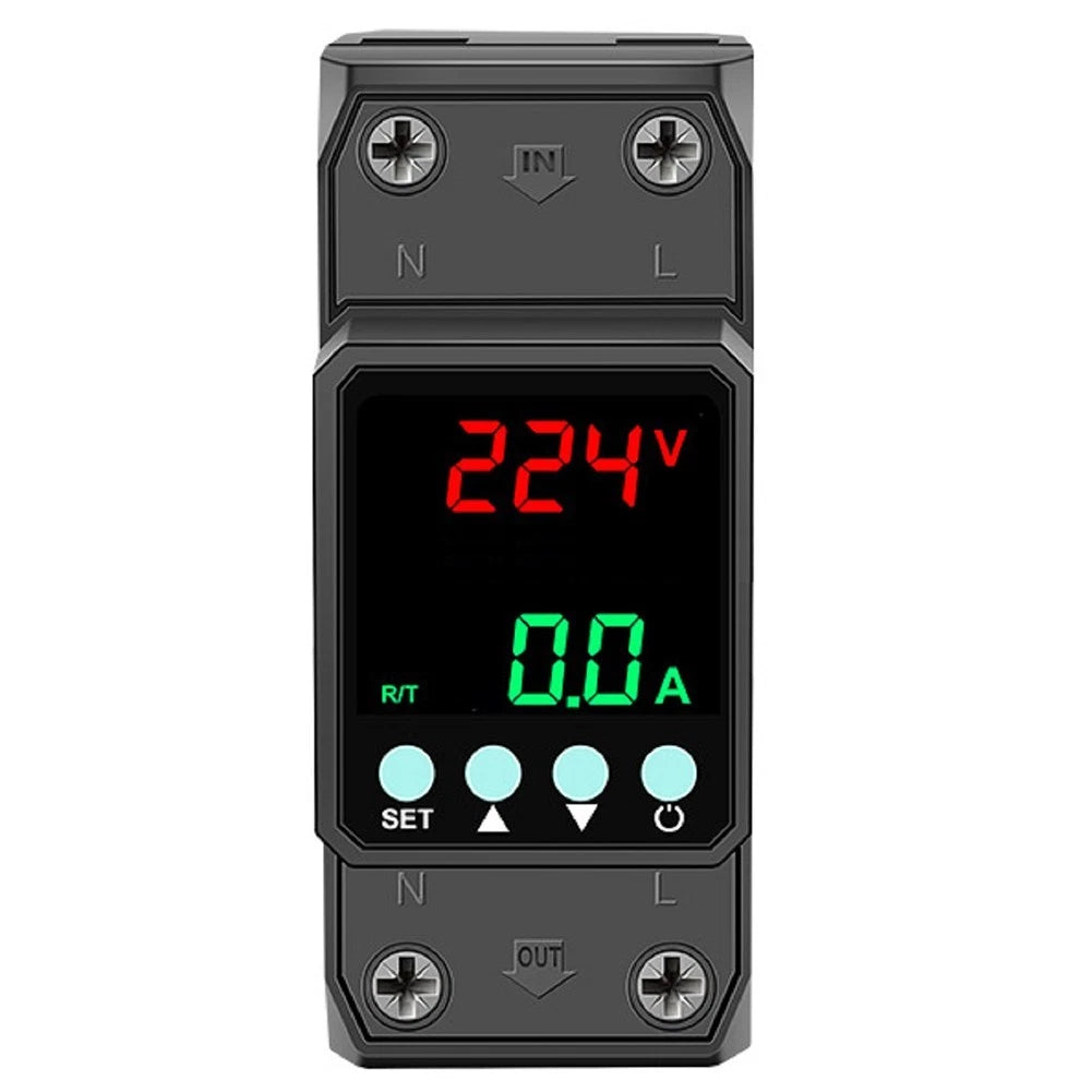 DIN Rail Voltage Protector 63A 220V AC/DC with Digital Display (2023)