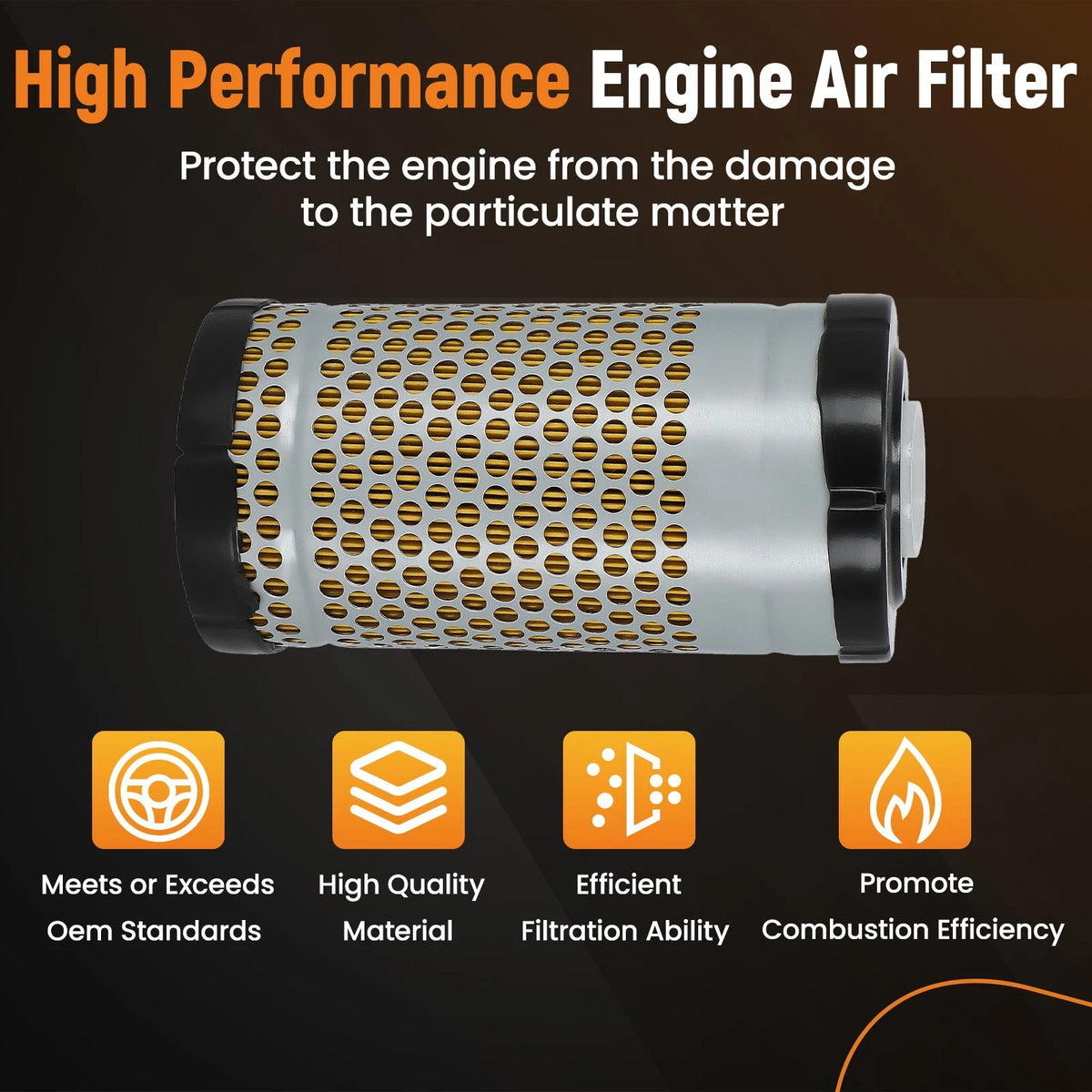 2X Air Filter for Kubota B2320DTN B2400D B2400E B2400HSD (2004–2010) 32721-58242