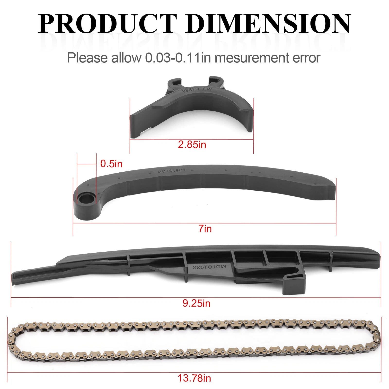Front Rear Cam Timing Chain Guide for Can-Am Maverick Trail 800 800R (2018–2021) 420297063