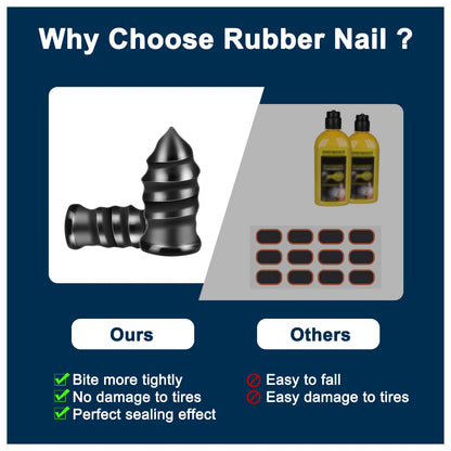 Tire Repair Rubber Screw Nails + Screwdriver Tool Set for Cars (Universal)