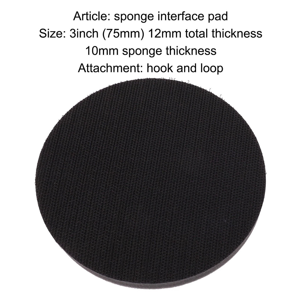 2X Soft Sponge Interface Pad Cushion for Hook & Loop Sanding Discs
