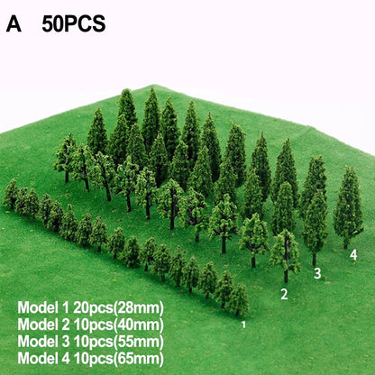 Set of 4 Trees for Model Train Landscape