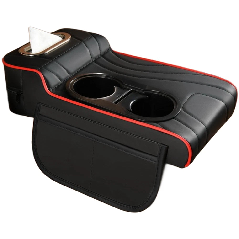 Armrest Cover for Car (Leather, Heightening Pad, Storage Bag)