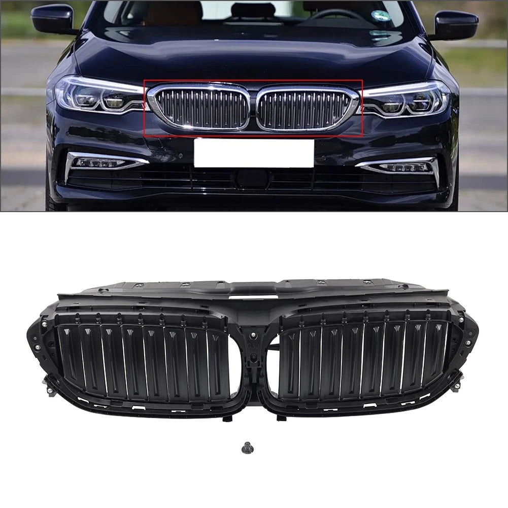 Front Radiator Grille Active Air Shutter for BMW 5 Series G30 G31 (2017–2020)