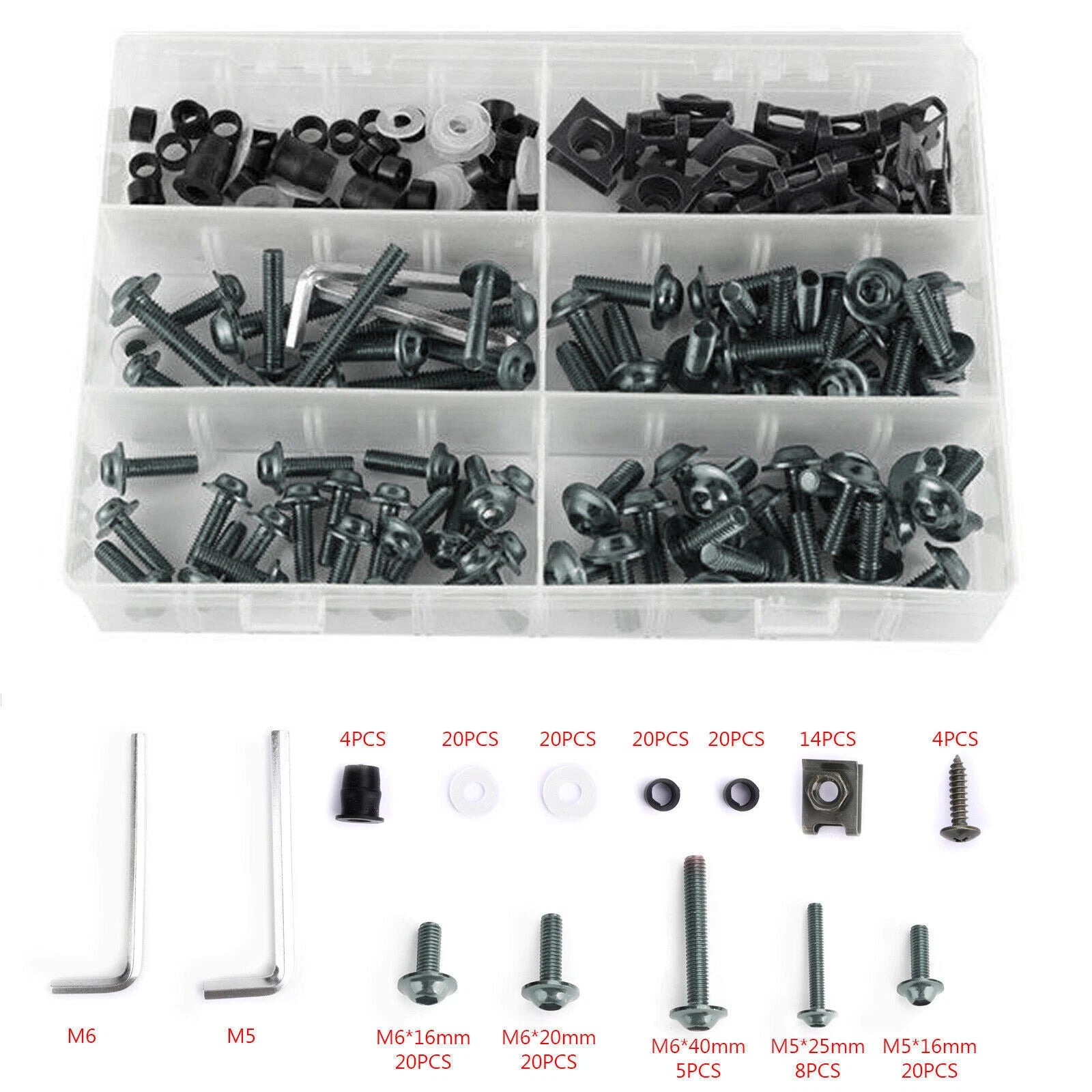 Fairing Fender Fastener Kit for Motorcycle (177x)