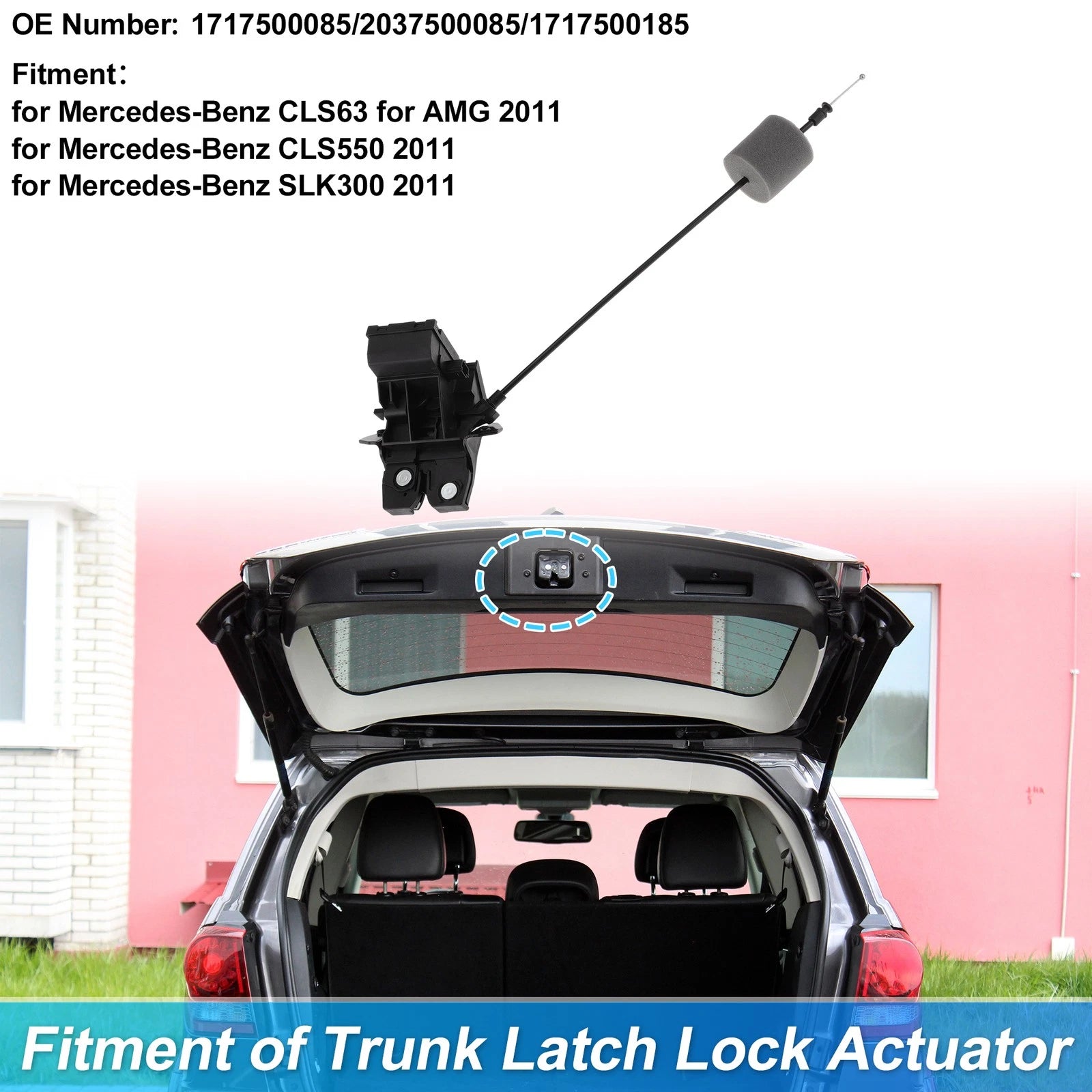 Rear Trunk Latch Lock Actuator Replacement for Mercedes-Benz CLS63 (2012–2014)