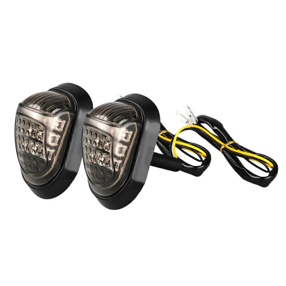 2X Flush Mount Turn Signal Amber 9 LED Indicator Light Universal
