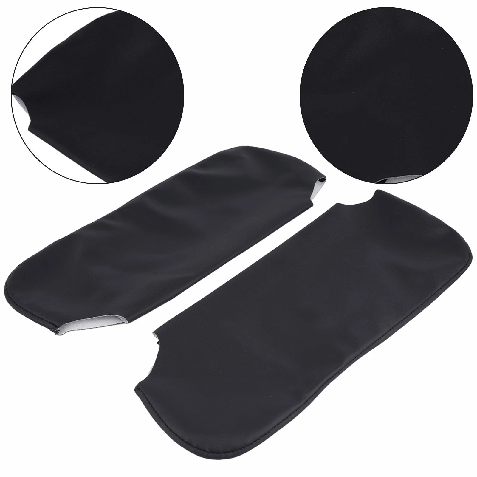 2X Leather Sun Visor Cover for Car (Front Left Right)