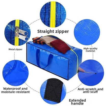 Thickened PP Woven Moving Bag for Clothes Bedding Storage (41x41x48cm)