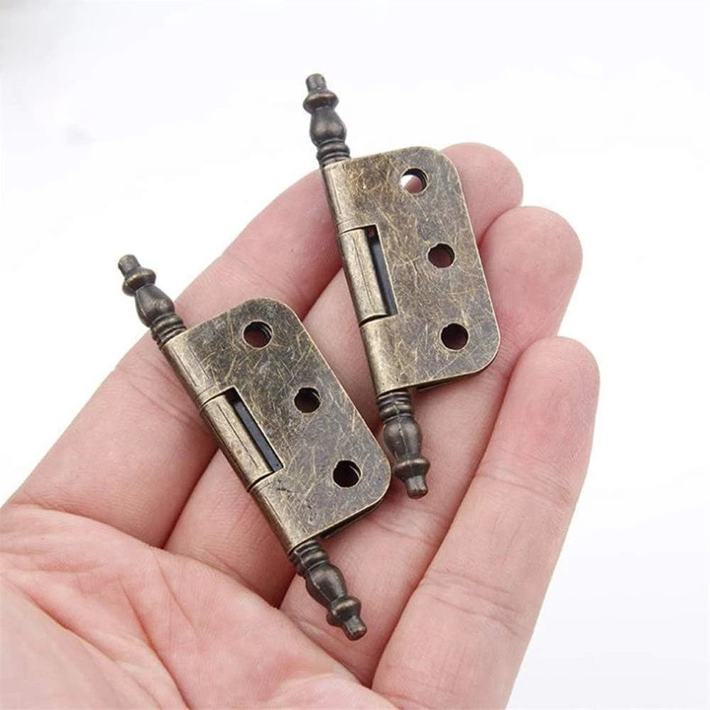 2X Butt Hinge for Wooden Box Cabinet Door (Antique Bronze)