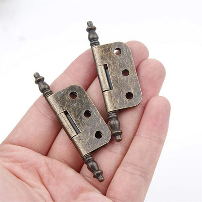 2X Butt Hinge for Wooden Box Cabinet Door (Antique Bronze)