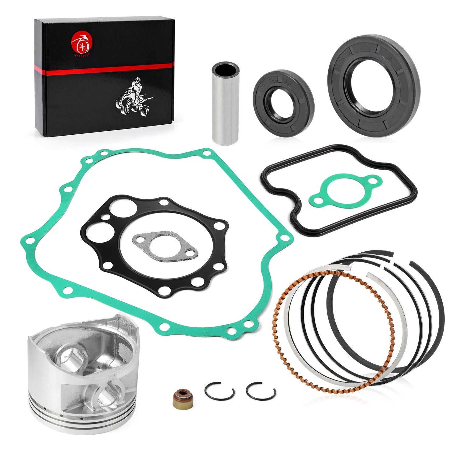 Top End Kit Piston Ring Gasket Seal for Club Car Golf Cart DS Precedent (FE350)