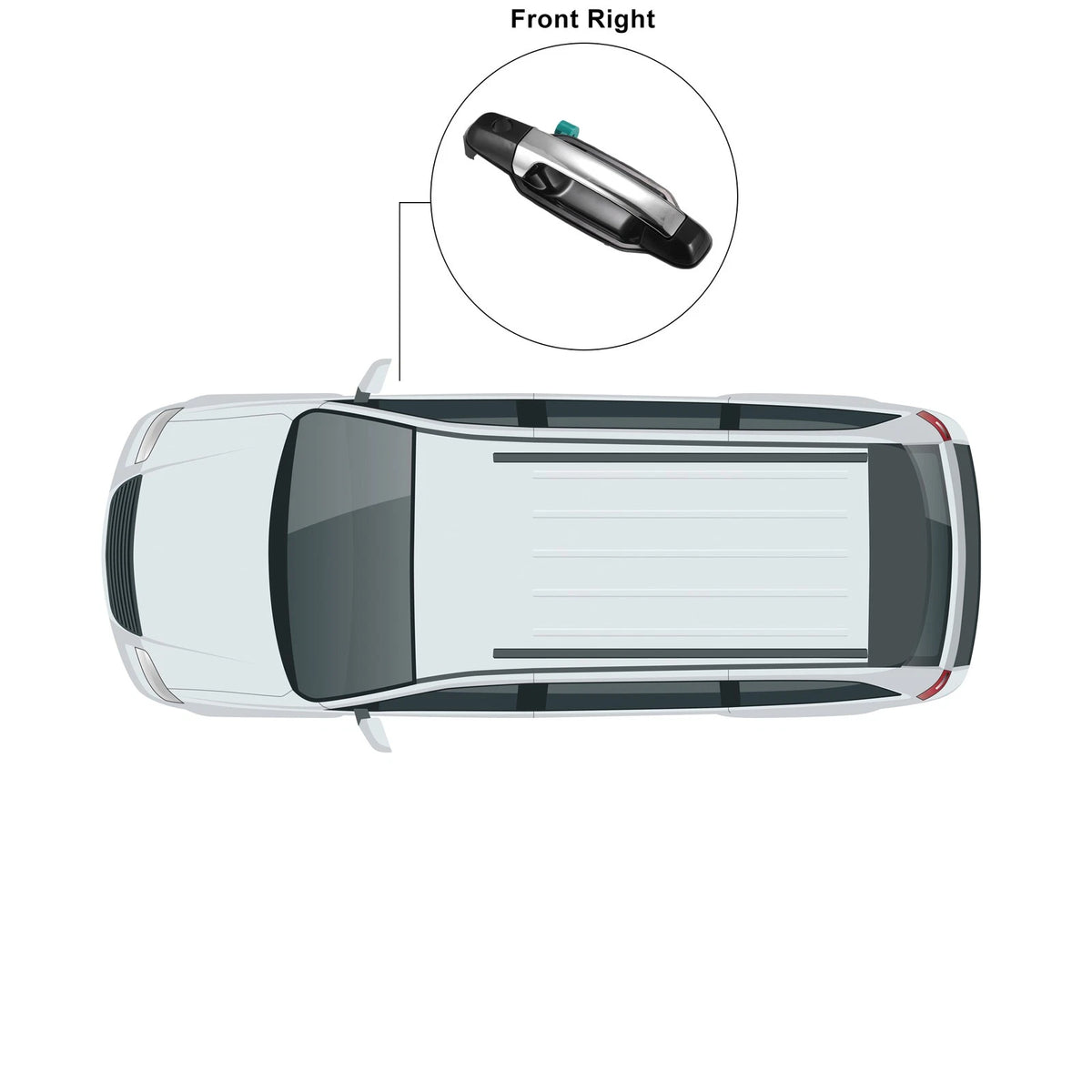 Front Right Door Handle for Kia Sorento (2003–2006)