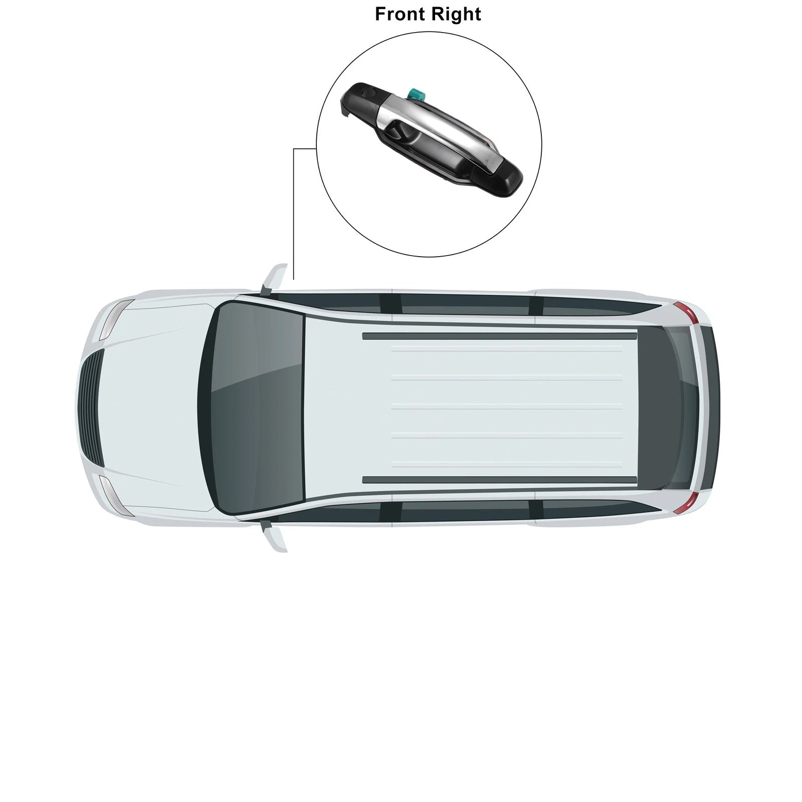 Front Right Door Handle for Kia Sorento (2003–2006)