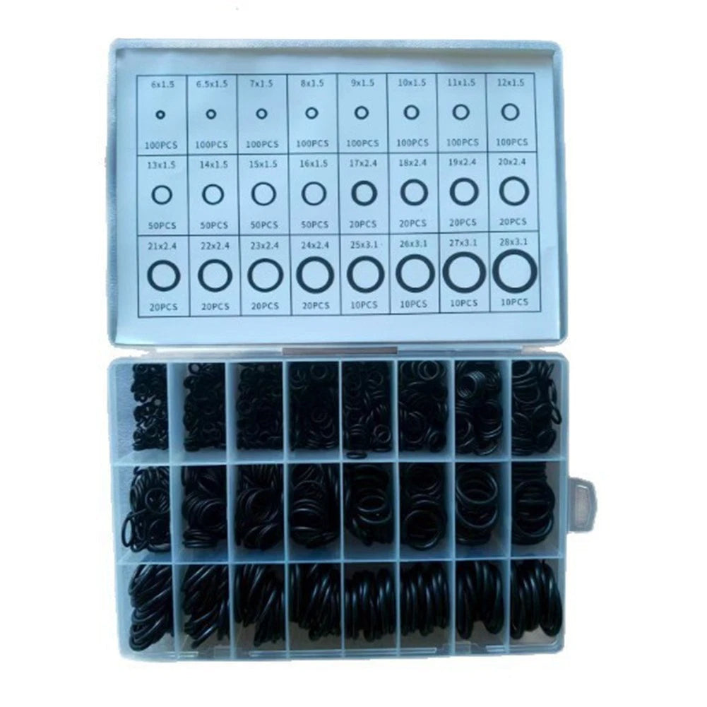1200 pcs Rubber O-Ring Set for Maintenance Professionals and Enthusiasts