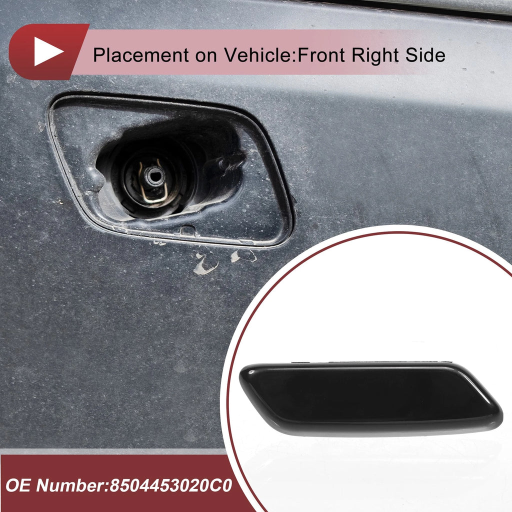 Front Right Washer Nozzle Cover Cap for Lexus IS250 (2009–2010) Black 1Pcs