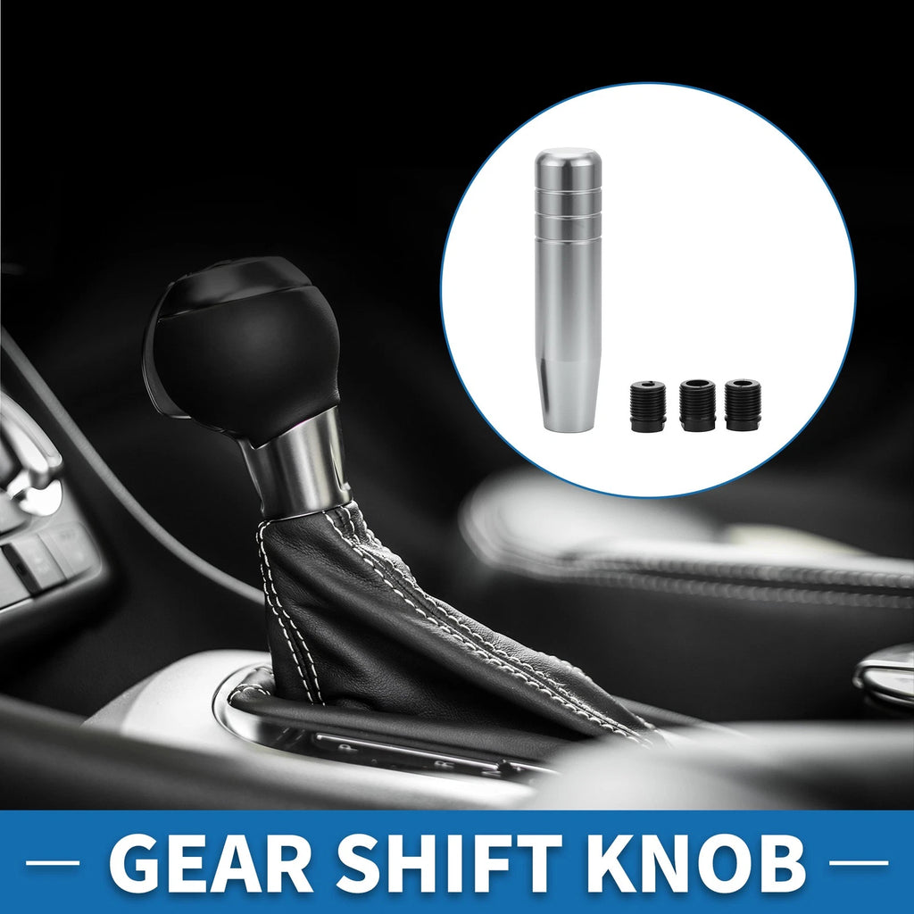 Shift Knob for Universal Vehicles (13cm, Aluminum Alloy, Silver Tone)