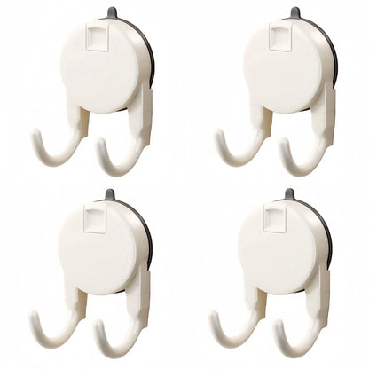 Set of 4 Suction Cup Towel Hooks for Bathroom Kitchen Storage Solutions