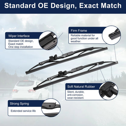 Set of 2 Rear Windshield Wipers for Toyota Sequoia (2001–2007) 8524234011