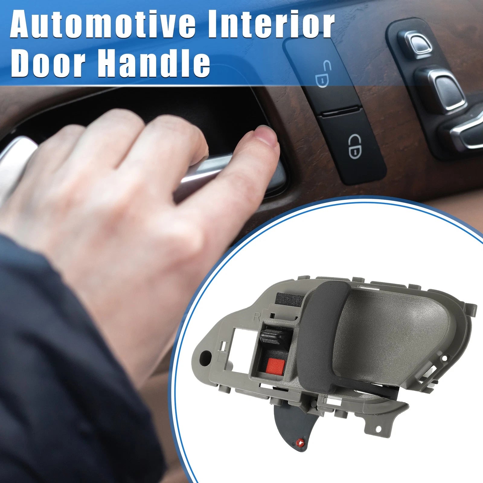 Interior Door Handle Right Replacement for Chevy Suburban C1500 GMC Gray (1992–1999)