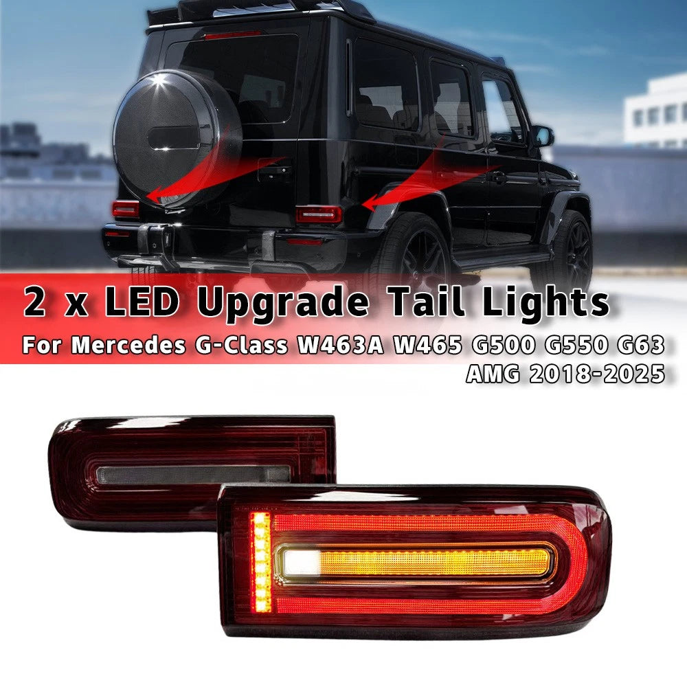 Dynamic LED Tail Lights for Mercedes Benz G-Class W463 W465 (2018–2025)
