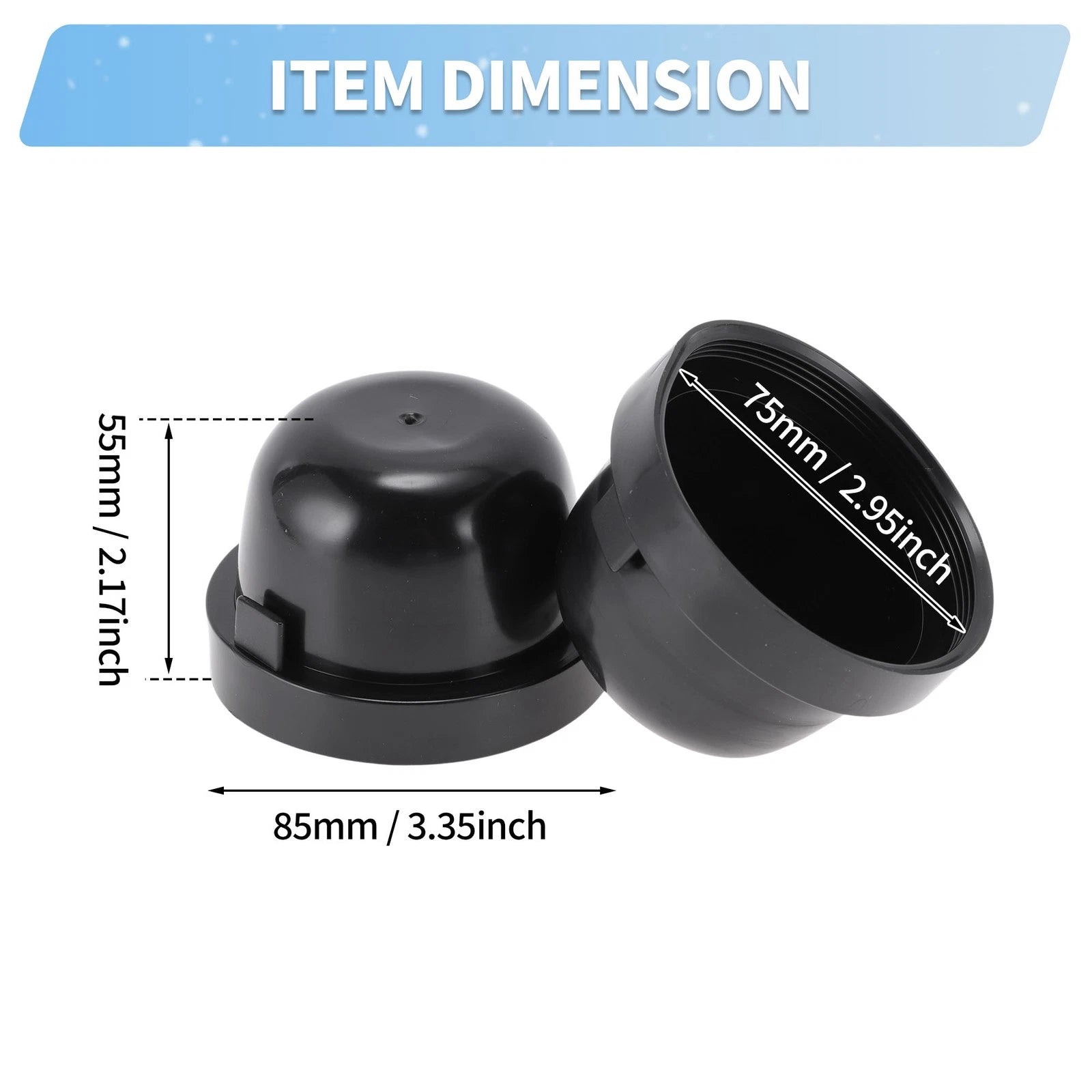 75 mm Headlight Dust Cover for Car (Silicone Round Cap)