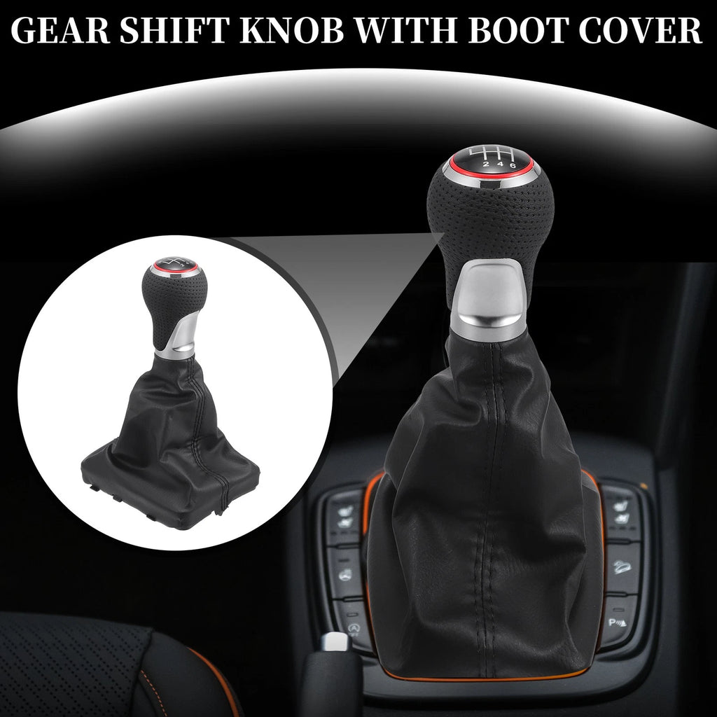 6 Speed Manual Shift Knob with Dust Cover for Audi A6 (2004–2008)