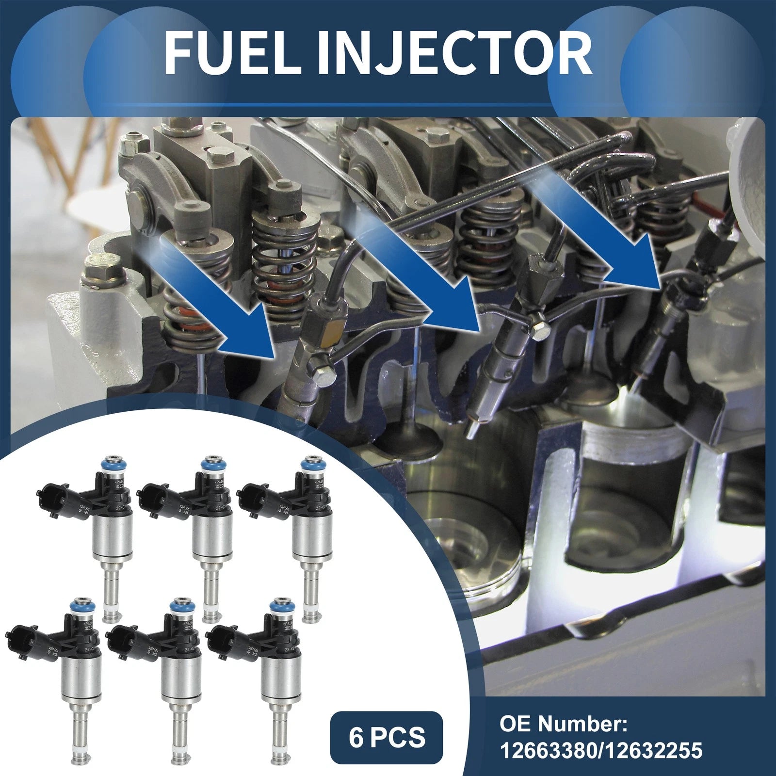 Fuel Injector Replacement for Chevy Traverse 3.6L (2009–2016) 6 Pack