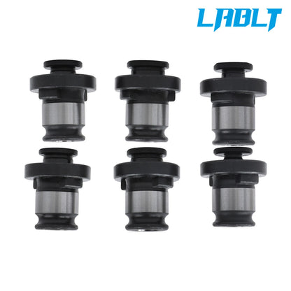Set of 6 Rigid Tap Collet Adapters for ANSI TC312 Quick Change
