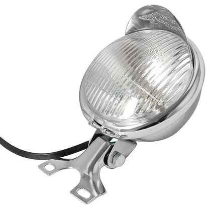 5" Chrome Motorcycle Retro Front Headlight for Harley Suzuki Honda