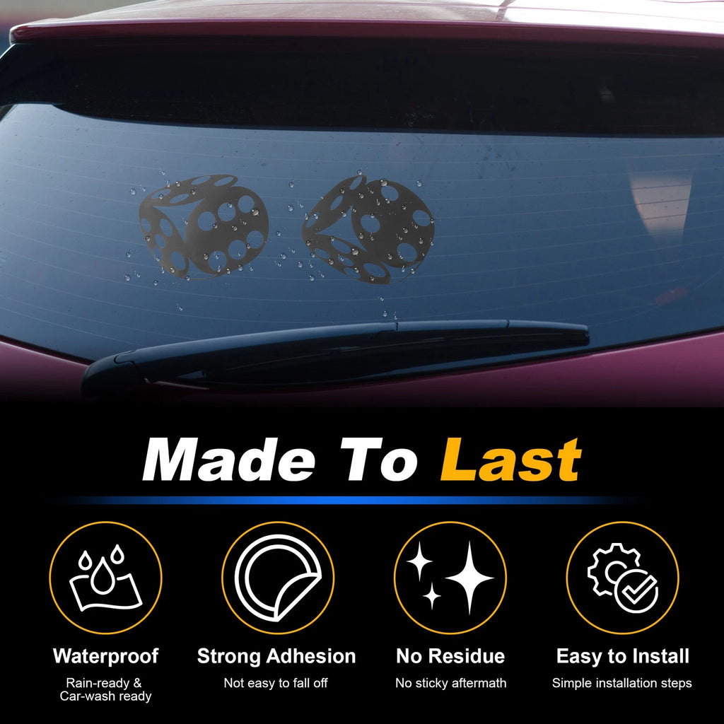 Reflective Bumper Decal for - Black Dice