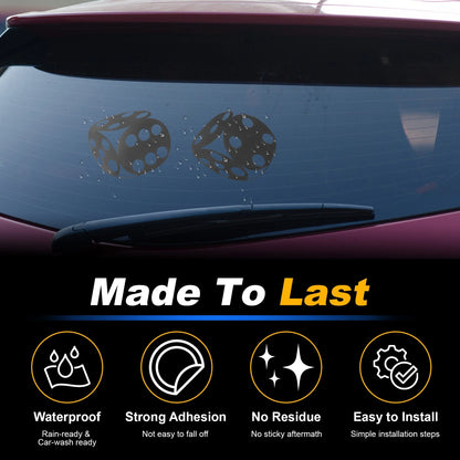 Reflective Bumper Decal for - Black Dice