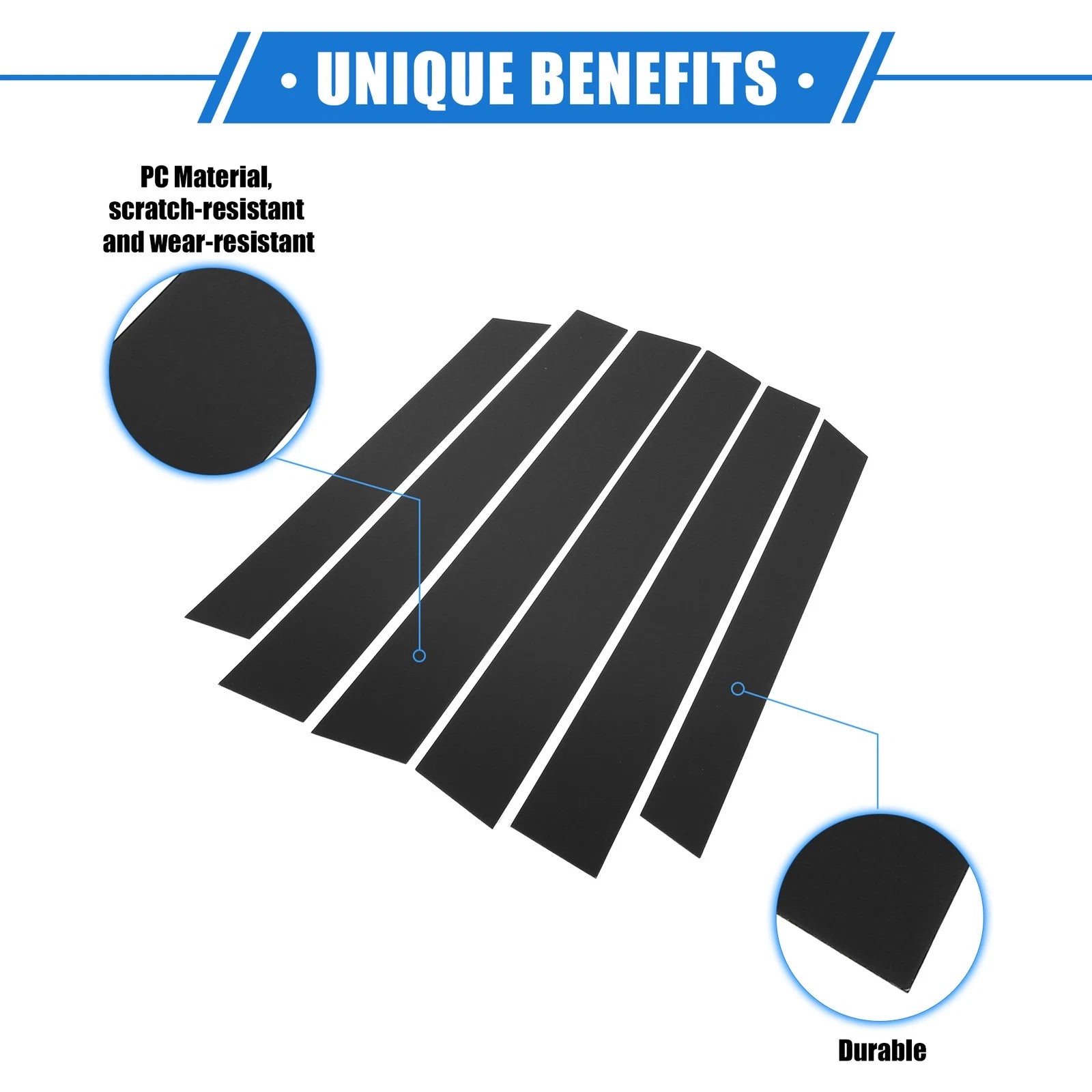6 Pcs Pillar Posts Door Window Trim Cover Set for Honda CR-V (2007–2011)