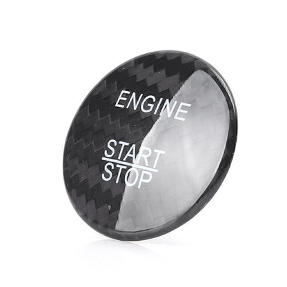 Carbon Fiber Engine Start Stop Button Sticker for Mercedes Benz E Class